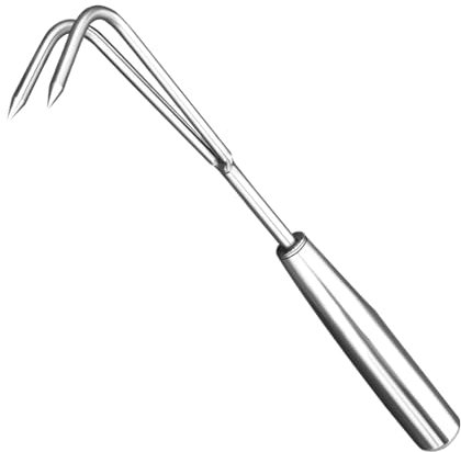 Mini-Handrechen – Robuste Gartenkralle aus Stahl, komfortables Gartengerät | Handrechen zum Entfernen von Rasenfilz aus Edelstahl, wetterfester Zinkenrechen für Rasenpflege, Kompostierung und Bodenbel