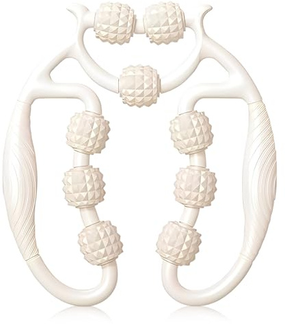 1 PCS Rouleau Musculaire,Rouleau de Massage Anti-Cellulite,pour Jambes Rouleaux de Massage pour Muscles Rouleau Cellulite pour Cuisses Outil de Massage Équipement pour Coude Fitness,Blanc