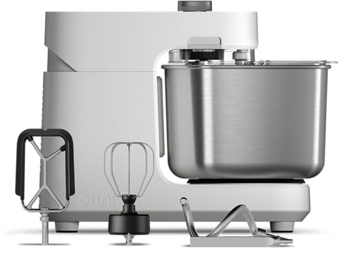 Ooni Halo Pro Spiral Mixer - Dough Stand Mixer with Attachments, 7.3 Quart Capacity and 58 Speed Settings - Polar White