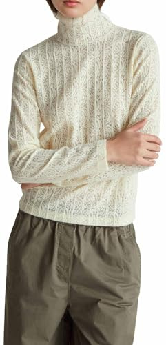 United Colors of Benetton Blusa 5W77DQ0AT Camicia, Beige, L Donna