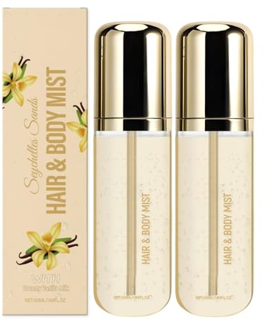 Vanille Parfüm Und Kokos Parfum,Kokosmilch Und Vanilla Perfume,Bodyspray Damen,Körperspray,Duftspray Für Haar Und Körper,Haarpflege,Hautpflege Spray Für Frauen Und Männer,60ML(Vanille 2 Stück)