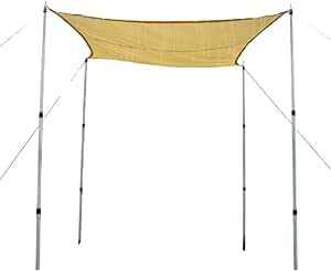 Forest Master Sun Shade Sail Canopy – Adjustable, Weatherproof and UV-Resistant – 2x3m Anthracite Grey Set 2 with 4 Poles – For Garden, Patio and Camping