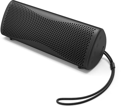 KEF Muo High-Fidelity Premium tragbarer Bluetooth-Lautsprecher, Midnight Black | Bluetooth 5.4 aptX Adaptive | USB-C | IP67 wasserdicht | 24 Std. Wiedergabezeit | für zu Hause, draußen und unterwegs