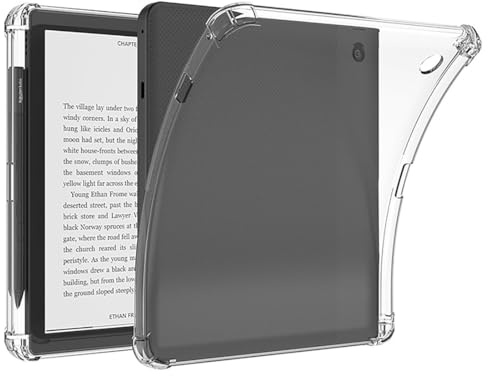 Kobo Sage 8 Inch Protective Case with Stylus Rest and Reinforced Corners, Clear Case for Kobo ebook Reader