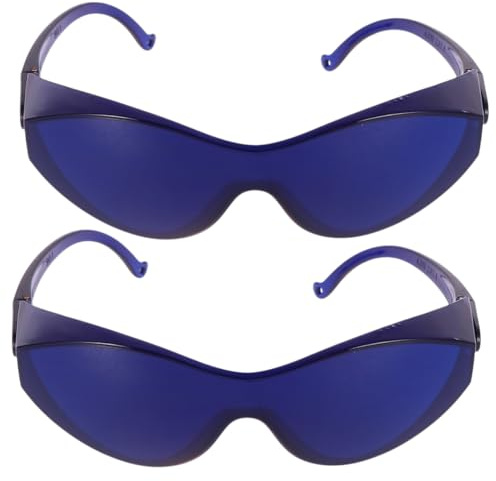 Mobestech Lunettes de Protection Cache-œil Protection Oculaire Lunettes de Sécurité pour Épilation Bleues Lot