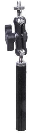 Adaptador de tornillo de cámara de metal con varilla de extensión de aluminio de rosca de 1/4 pulgadas para trípode, accesorios de iluminación, monitor y micrófono