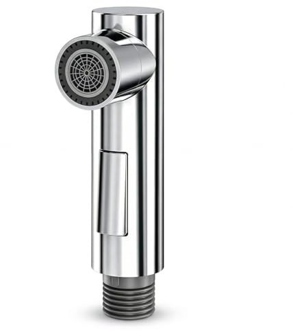 Mousseur Robinet Cuisine, Embout Robinet Salle de Bain G1/2, Douchette de Remplacement, Tete de Pulverisation Extractible pour Evier, 2 Modes de Jet avec Effet Gargarisme, Chrome Brillant