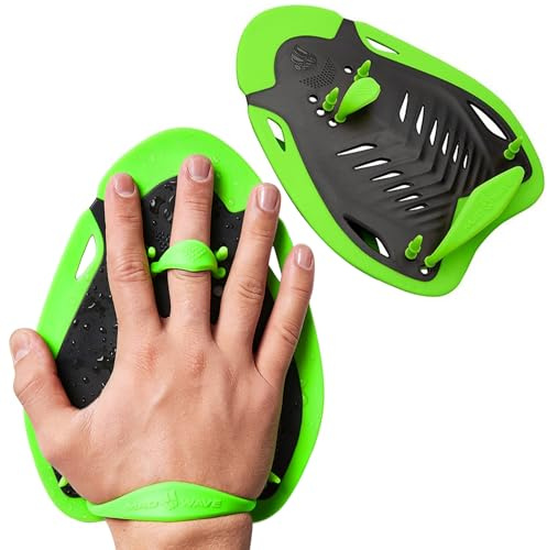 Wave Handpaddel – Hydrodynamische Handpaddel für Schwimmer | Schwimmpaddel zur Verbesserung der Schwimmtechnik und der Oberkörperkraft