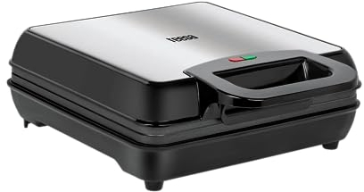 teesa 4 Waffeln Gofrera Belga, 1100 W, Negro