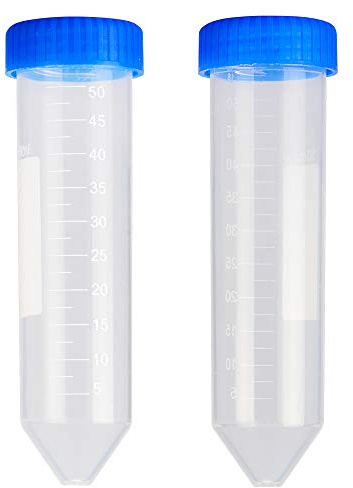 stonylab 25-Paquet Tubes de Centrifuge Coniques, Tubes à Centrifuger à Haute Vitesse Gradués en Polypropylène avec Bouchon à Visser, Tubes de Laboratoire Conical Centrifuge Tubes (50ml, 25 Paquets)