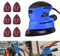 130W Detail Compact Palm Sander Random Orbital Sander 2000RPM Mouse Detail Sander with Dust Extraction Port + 6Free Sanding Sheetst, Compact Ergonomic Design for Hand