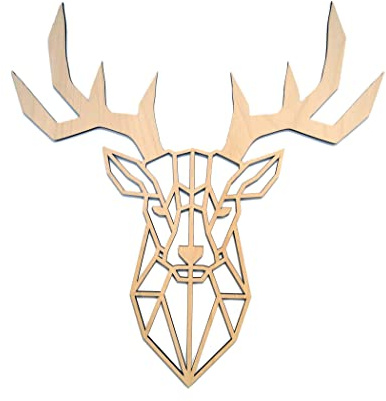 kh Teile Wanddeko Hirsch Holz Hirschgeweih 60cm Deko Natur Wandbild Wanddeko Wohnzimmer Schlafzimmer Esszimmer Büro Firma Flur Küche Hotel Zimmer Bad