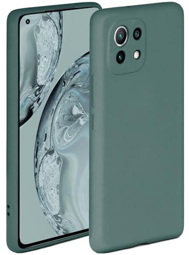 ONEFLOW Soft Case für Xiaomi Mi 11 Hülle aus Silikon mit Kameraschutz, Silikonhülle mit erhöhtem Schutz fürs Display, Backcover Schutzhülle, weiche Handyhülle, Petrol