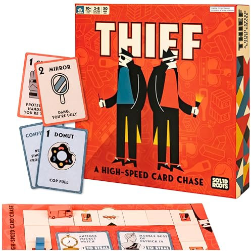 Spin Master Games, SolidRoots Thief, High-Speed Card Game from the Makers of Mind The Gap, for Friendsgiving, Family Parties, Birthdays & More, 2-8 Players, for Ages 10 & Up