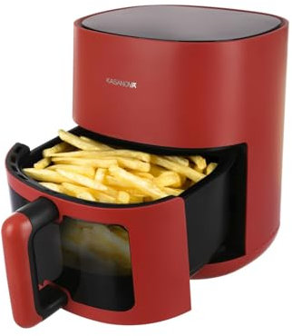 Friggitrice ad aria 4,5 L 1400 W (rossa, digitale)