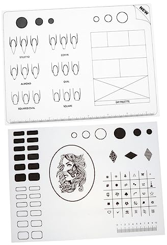 Mikinona 2stücke Silikon-nagelstempel Matte Für Maniküre -färbung Nagel -ausbildung -matte Flexible Diy-nagelkunst Wiederverwendbar Langlebig