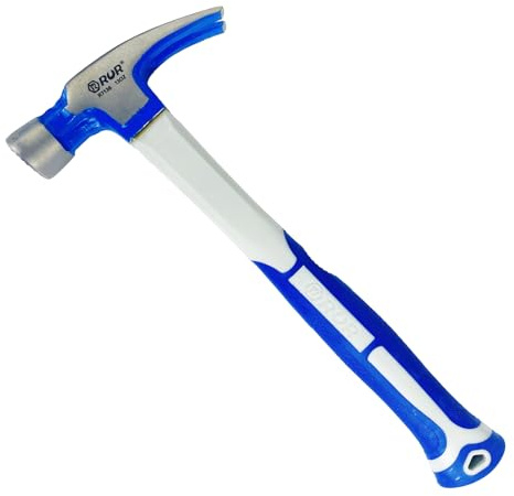 Hammer Klein, Robuster Schlosserhammer mit vibrationsgedämpftem Griff, ergonomisch und rutschfester Griff für Maurerhammer & Pflasterhammer