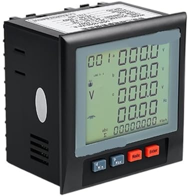 Compteur électrique triphasé Tableau des paramètres électriques triphasés - Tension(1)