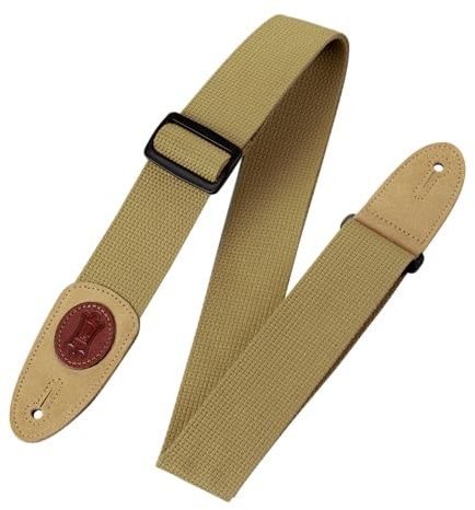 Levy's Leathers Signature Cotton Series Gitarrengurt aus Baumwolle | Breite 5 cm | Beige | (MSSC8-TAN)