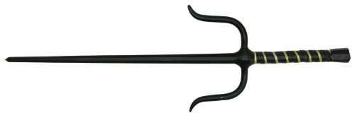 MASTER USA Martial Arts Training Sais, 18 Inch Length, Stainless Steel Blades, Wrapped Handle, Black, Practice, Cosplay, Pack of 2