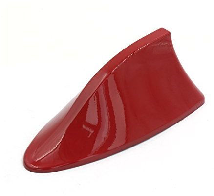 sourcing map Rote Haifischflossen-Antenne Für Bmw 1pc Am/Fm Signal | Hochwertiges ABS, 70x75x170mm, Einfache Montage, Universal Für Viele Automodelle