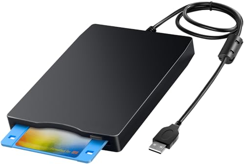 Floppy Disk Reader External Floppy Disk Drive Floppy Disk Reader USB 3.5-inch USB Floppy Disk Reader 1.44 MB FDD Portable Floppy Disk for PC Windows/XP / 7/8/10/11 Plug and Play