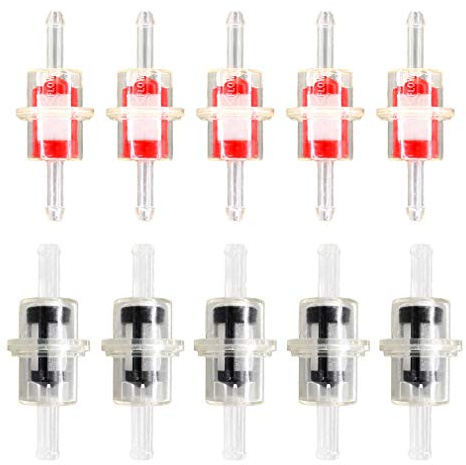 AISEN 10 Stück Kraftstofffilter Benzinfilter Klein Transparent mit 6mm oder 8mm