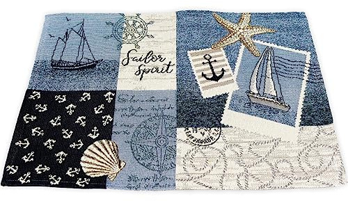 Sander Gobelin Platzset Tischset Motiv Sailor Patch 32 x 48 cm maritim