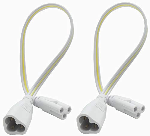 Traodin - Filo di collegamento per lampada a LED T5 T8, per plafoniere con luce diurna, cavo collegabile per tubo LED, portalampada, raccordi con cavi da 30 cm (confezione da 2 pezzi, 3 pin M/F)