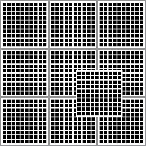 1000 Klebe Quadrate 10mm selbstklebend farbige eckige Punkte Aufkleber PVC Deko Folie Etiketten Inventur (schwarz)