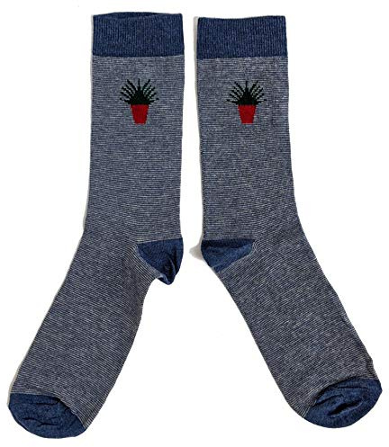 Mens House Plant Gardener's Blue Socks 6-11 UK / 39-45 Eur / 7-12 US