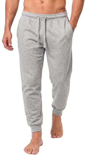 Iron Mountain Återvunnet garn för män miljövänligt joggingbyxor träningsbyxor, Ljusgrå Märgel, 3XL