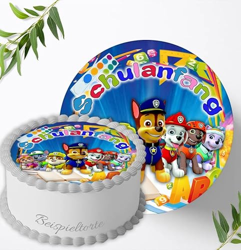 Tortenaufleger für Fototorte zum Schulanfang, Tortenbild Fondant Ø 20cm / 0203w