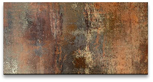 Paul Sinus Leinwandbild 120x60cm Metallstruktur Rost Modern Metall Eisen Abstrakt