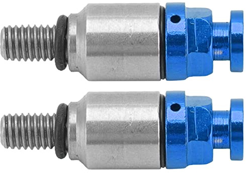 Válvulas de Alivio de Presión de Purgador de Horquilla ,Válvula de Alivio de Purgador de Horquilla Profesional Robusta Instalación Simple a Prueba de Herrumbre 2 Piezas para Motocicletas(Azul)