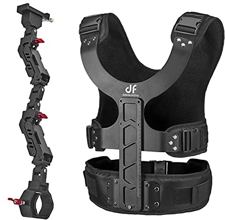 HUIOP Sistema di Supporto Gimbal, Thanos Sistema di Supporto per stabilizzatore cardanico con Braccio a Doppia Molla + Giubbotto di carico Compatibile con Ronin-S/Serie/Serie Feiyu AK/Serie Moza