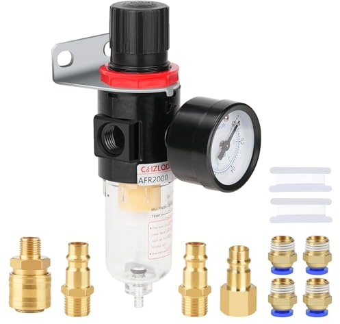 Regolatore di pressione per compressore, regolatore di pressione per compressore, regolatore di pressione da 1/4, regolatore di pressione, filtro dell'aria, regolatore di pressione con attacco