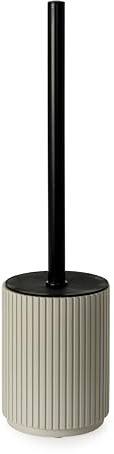 Blue Canyon Berkeley Toilet Brush & Holder, Brush for Bathroom & Office, Plastic Brush Head for Deep Cleaning, Pack of 1, Compact Size, Elegant Design, Odour Free Holder, Almond