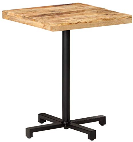 csderty Möbelstück - Bistrotisch eckig 60x60x75 cm Mangoholz grob