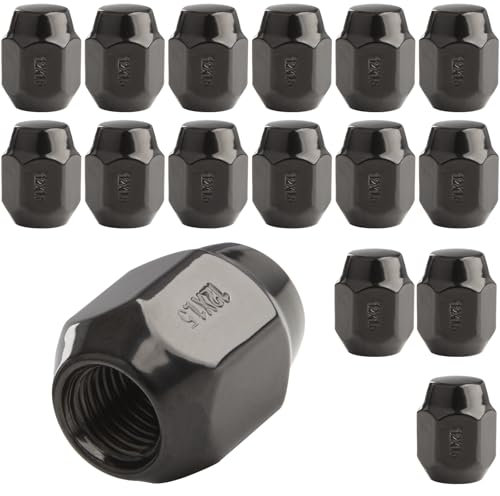 GAsupply 20pcs M12x1.5 Closed End Alloy Wheel Lug Nuts with 60 Degree Conical Seat 21 Hex, Replacement for Hyundai, KIA, Mazda (Black)