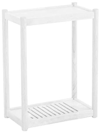 YHWKGZ Hi Fi Rack, Audio Rack Hi Fi Regal aus Massivholz doppelschichtiges, Bodenstehendes mobiles Phonoschrank, Stereo-Record Player Stand for den Schreibtisch(Wit,17.7x22.2)