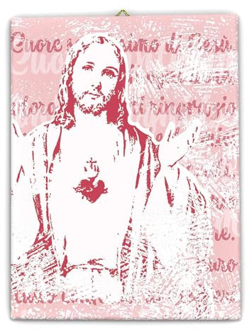 Holyart Tela Sacro Cuore di Gesù 25X20 cm