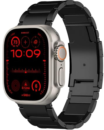 Titanarmband Kompatibel mit Apple Watch Armband Ultra 3/2/1 49mm 46mm 45mm 44mm 42mm, Verstellbares Metall Ersatzband für iWatch Series 11 10 9 8 7 6 5 4 3 2 1 SE