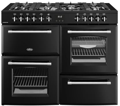 Belling Farmhouse 110cm Dual Fuel Range Cooker - Black