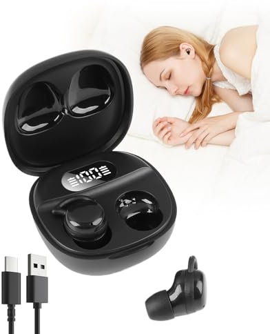 Sleep Earbuds Bluetooth 5.4 Headphones In Ear Noise Cancelling Mic Mini Ear Buds for Side Sleeping Waterproof Wireless Earphones with HiFi Stereo Sound for Travel Insomnia Relaxation with Charge Case