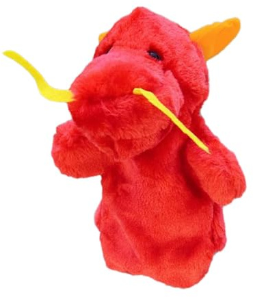 SOIMISS Plüschtier Handpuppe Drache Interaktives Spielzeug Für Kinder Motorik Cartoon Tierhandpuppe Eltern Kind Spielzeug