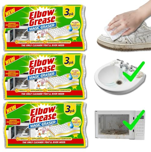 9 Magic Eraser Cleaning Sponges, Stain removal for Pans, Plates, Household Surfaces and more