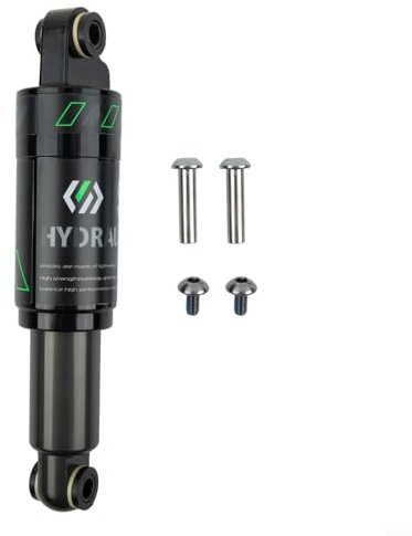 Besttoolifes Amortiguador de 190/200 mm 120 o 125 o 150 o 165 o 185 o suspensión trasera de aluminio ancha compatible con ciclismo y conducción todoterreno, color negro con aleación de 24 mm (I)
