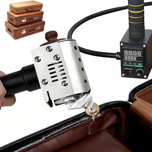 Dispensador de pegamento termofusible, máquina de rodillo de pegamento comercial con control de temperatura de 50.0 a 220.0 °C, aplicador de pegamento de 50 ml a 5 mm para manualidades y proyectos de