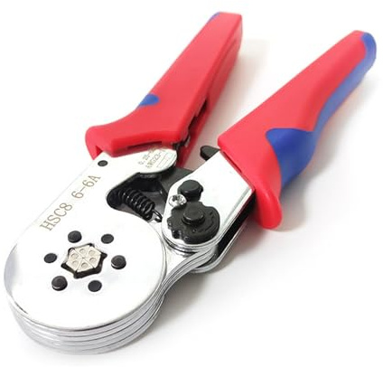 Rxgiasup Crimpadora de alta resistencia para conexiones hexagonales proyectos de cableado de red. Alicates de alambre ergonómicos y reguladores automáticos. Crimpadora de cable de red